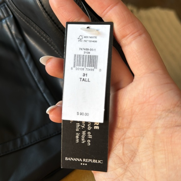 Banana Republic - Vegan Leather High Rise Slim Pants - Picture 7 of 7